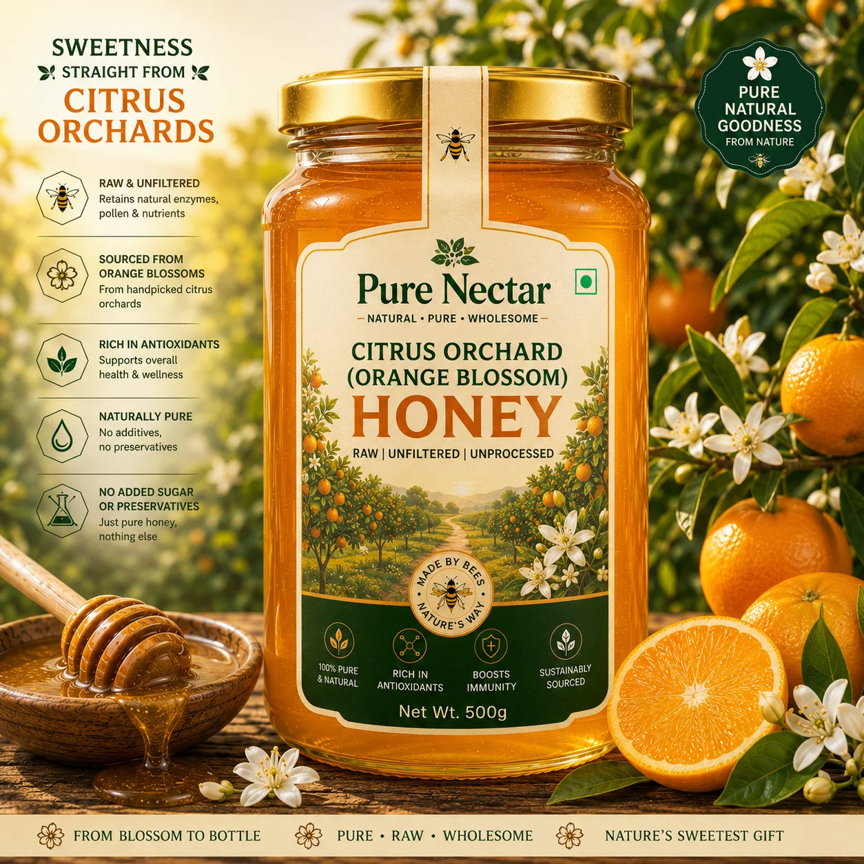 Citrus Orchard (Orange Blossom) Honey
